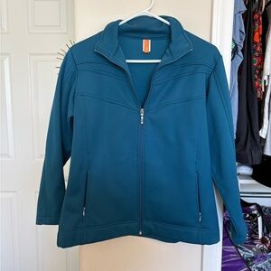 Lucy Teal Activewear Full Zip Fleece Lined Jacket Size Large